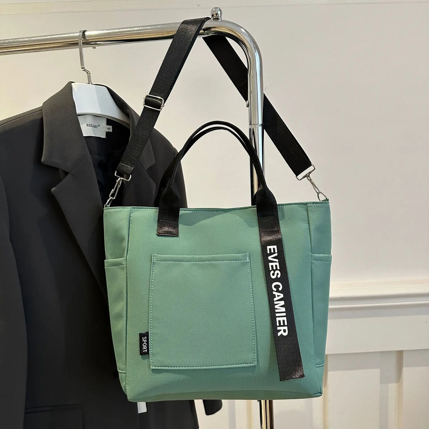 Homefish 2024 New Casual Tote Large Capacity ShoulderBag Nylon Waterproof Handbag Simple Fashion Messenger Bags for Schoolgirl