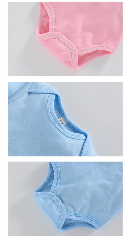 3PCS/Lot Baby Clothes Boy/Girl Baby Bodysuit Summer Clothes Solid Color Romper Soft Cotton Jumpsuit For Newborns Clothing 2021