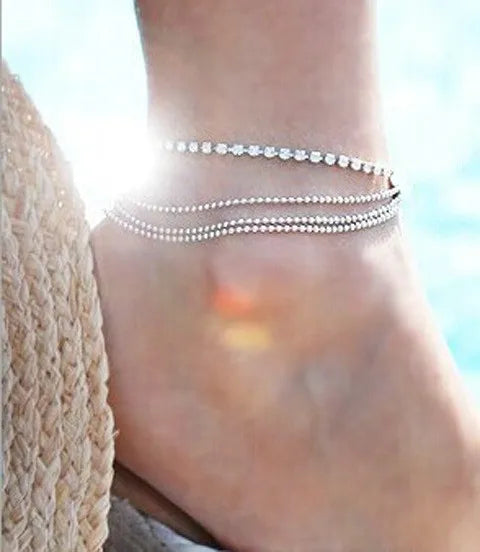 New Personalized Butterfly Pendant Anklet Summer Beach Leg Chain Handcrafted Anklet Gold And Silver Headwear Wholesale And Retai