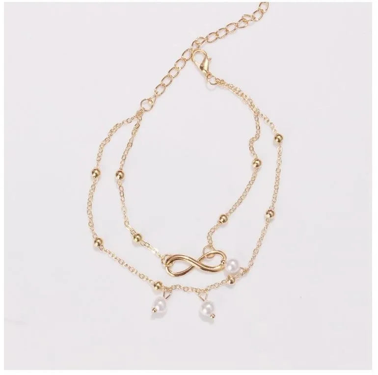 New Personalized Butterfly Pendant Anklet Summer Beach Leg Chain Handcrafted Anklet Gold And Silver Headwear Wholesale And Retai