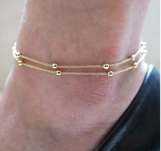 New Personalized Butterfly Pendant Anklet Summer Beach Leg Chain Handcrafted Anklet Gold And Silver Headwear Wholesale And Retai