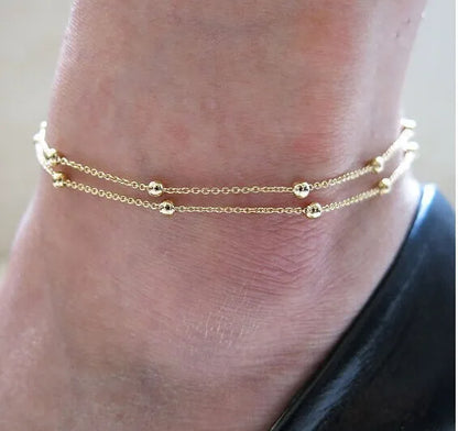 New Personalized Butterfly Pendant Anklet Summer Beach Leg Chain Handcrafted Anklet Gold And Silver Headwear Wholesale And Retai