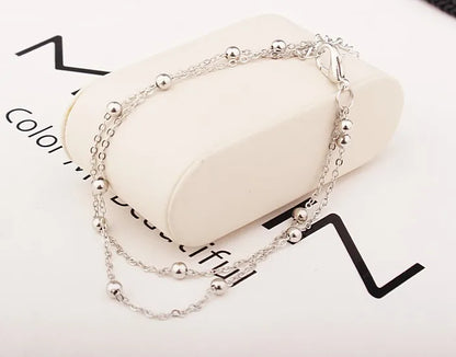 New Personalized Butterfly Pendant Anklet Summer Beach Leg Chain Handcrafted Anklet Gold And Silver Headwear Wholesale And Retai