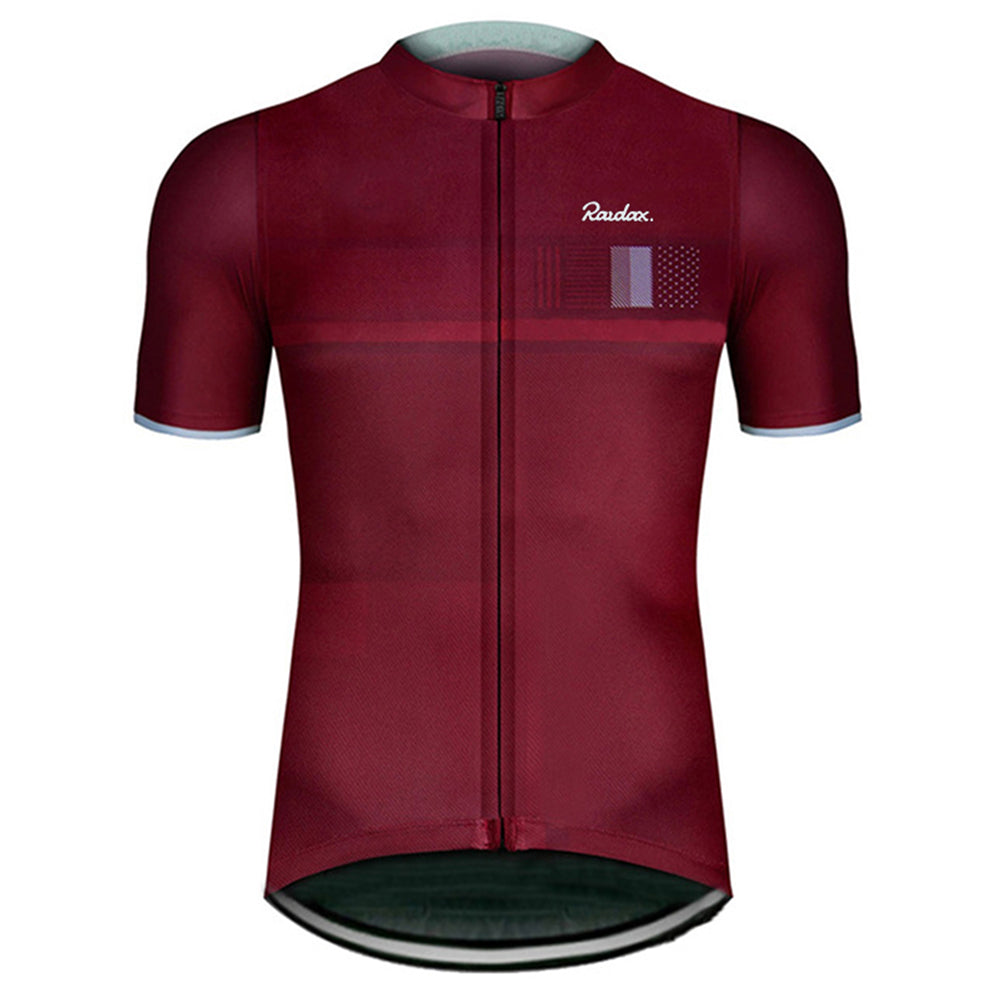 Men Cycling Jersey Raudax Classic Black Cycling Racing Tops Short Sleeve Cyclist Clothes Shirt Maillot Summer Bicycle Bike Wear