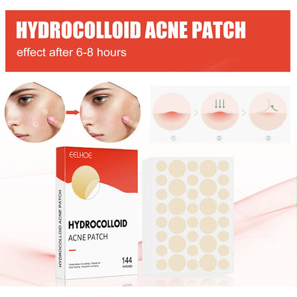 144pcs Face Acne Patch Invisible Skin Care Pimple Acne Patches Anti-inflammatory Healing Absorbing Spot Sticker Covering Acne