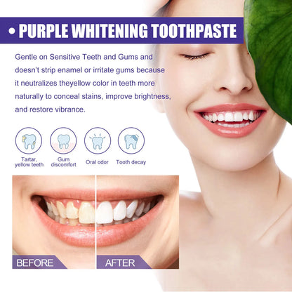 V34 Dental Toothpaste Whitening Instant Teeth Whitener Tooth Stain Tartar Hygiene Fresh Breath Cleaner Oral