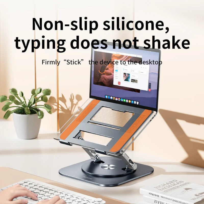 Laptop Stand 360° Rotatable Notebook Holder Liftable Desk Riser Stand Aluminum Alloy Stand Compatible With 9.7-17.3 Inch Laptops