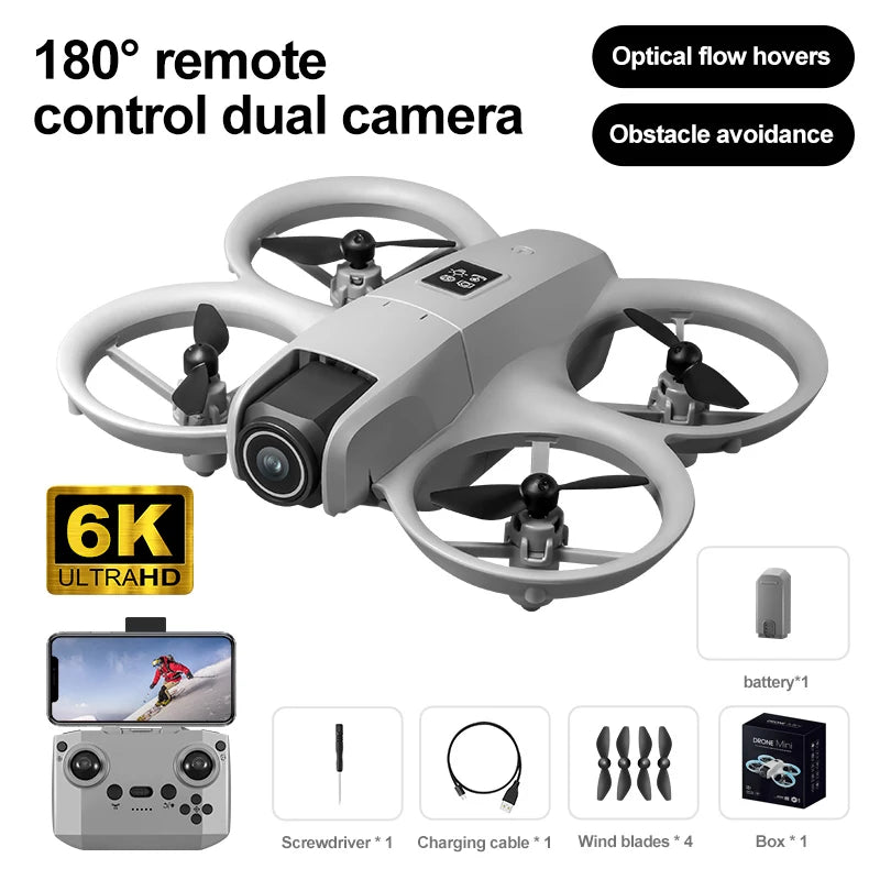 T3/GT3 Dual Camera 68g Mini 6k/8k Drone Obstacle Avoidance FPV With LED Light GT3 Optical Flow Electric Camera 360 Flip Drone
