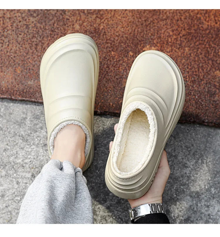 Waterproof Cotton Chef Shoes For Men Anti-Slip Work Footwear Warm Comfortable Kitchen Specialized Shoes With EVA Outsole