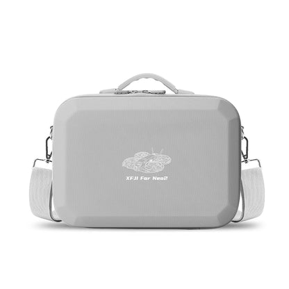 XFJI Travel Organizer Bag for DJI NEO 2 Drone Accessories Hard Shell PU Leather Case Fits RC-N3 Remote Protective Shoulder Pouch