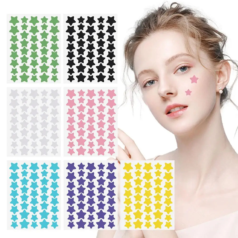 40pcs Hydrocolloid Colorful Pimple Patches Pimple Cover Sticker Star Shaped Invisible Pimple Cover Removal Pimple Patch