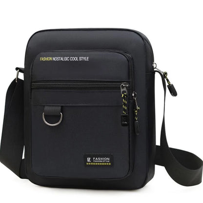 Durable Men's Crossbody Bag, Water Resistant Nylon Shoulder Purse with Multi-pocket Design for Daily Commute & Travel