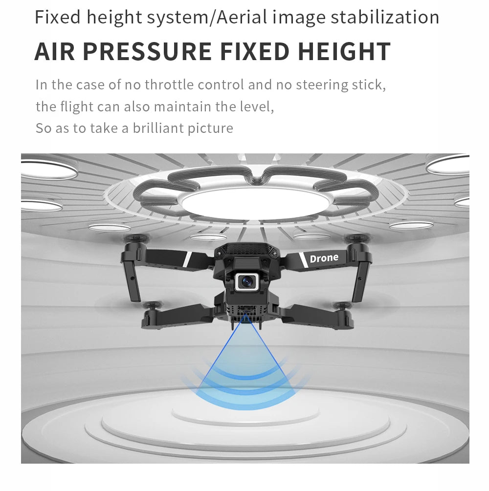 2026 RC Foldable Quadcopter Dron Helicopter Toys Gift E88 Pro WIFI FPV Drone Wide Angle Mini Drone with Height Hold