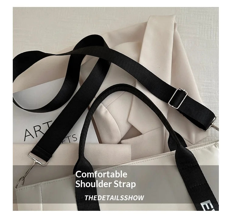Homefish 2024 New Casual Tote Large Capacity ShoulderBag Nylon Waterproof Handbag Simple Fashion Messenger Bags for Schoolgirl