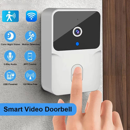Smart Home WiFi Video Doorbell Wireless Phone Two-way Intercom System IR Night Vision Doorbell Security Door Bell Camera Monitor