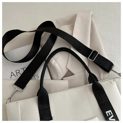 Homefish 2024 New Casual Tote Large Capacity ShoulderBag Nylon Waterproof Handbag Simple Fashion Messenger Bags for Schoolgirl