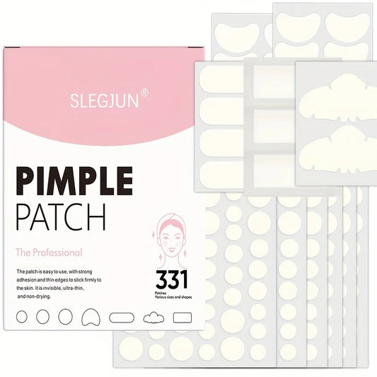 Large Pimple Patches for Face, Hydrocolloid Acne Patches, Variety Shapes Zit Covers, Moon, Strip, Square, Rectangle, Nose Strip