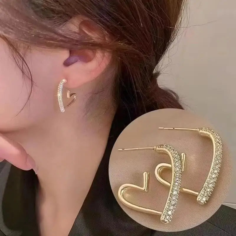 925 Silver Needle Korean Fashion Crystal Flower Earrings For Women Jewelry 2026 Trending New Luxury Zircon Flowers Stud Earrings