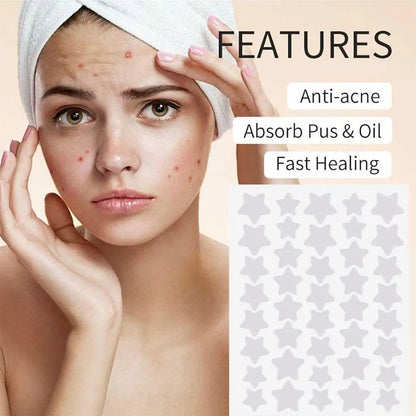 40pcs Hydrocolloid Colorful Pimple Patches Pimple Cover Sticker Star Shaped Invisible Pimple Cover Removal Pimple Patch