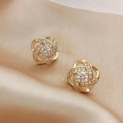 925 Silver Needle Korean Fashion Crystal Flower Earrings For Women Jewelry 2026 Trending New Luxury Zircon Flowers Stud Earrings