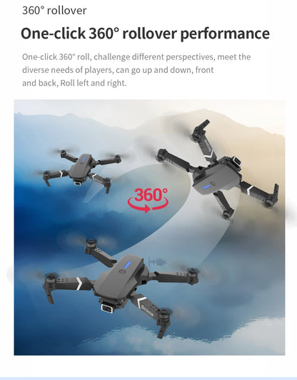 2026 RC Foldable Quadcopter Dron Helicopter Toys Gift E88 Pro WIFI FPV Drone Wide Angle Mini Drone with Height Hold