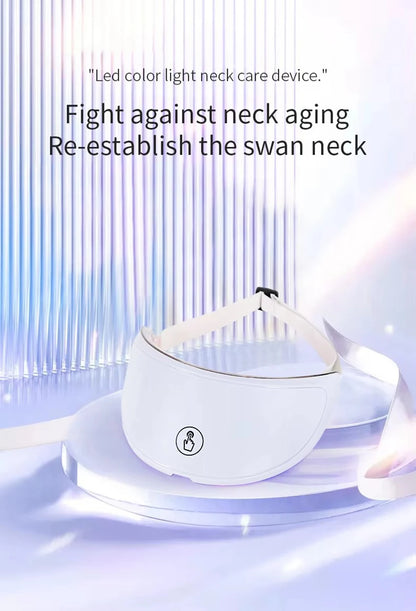 7 Colors LED Face Mask Beauty Machine Neck Part Mask LED Photon Facial Mask Repaired Skin Anti Aging Skin Rejuvenation Tool