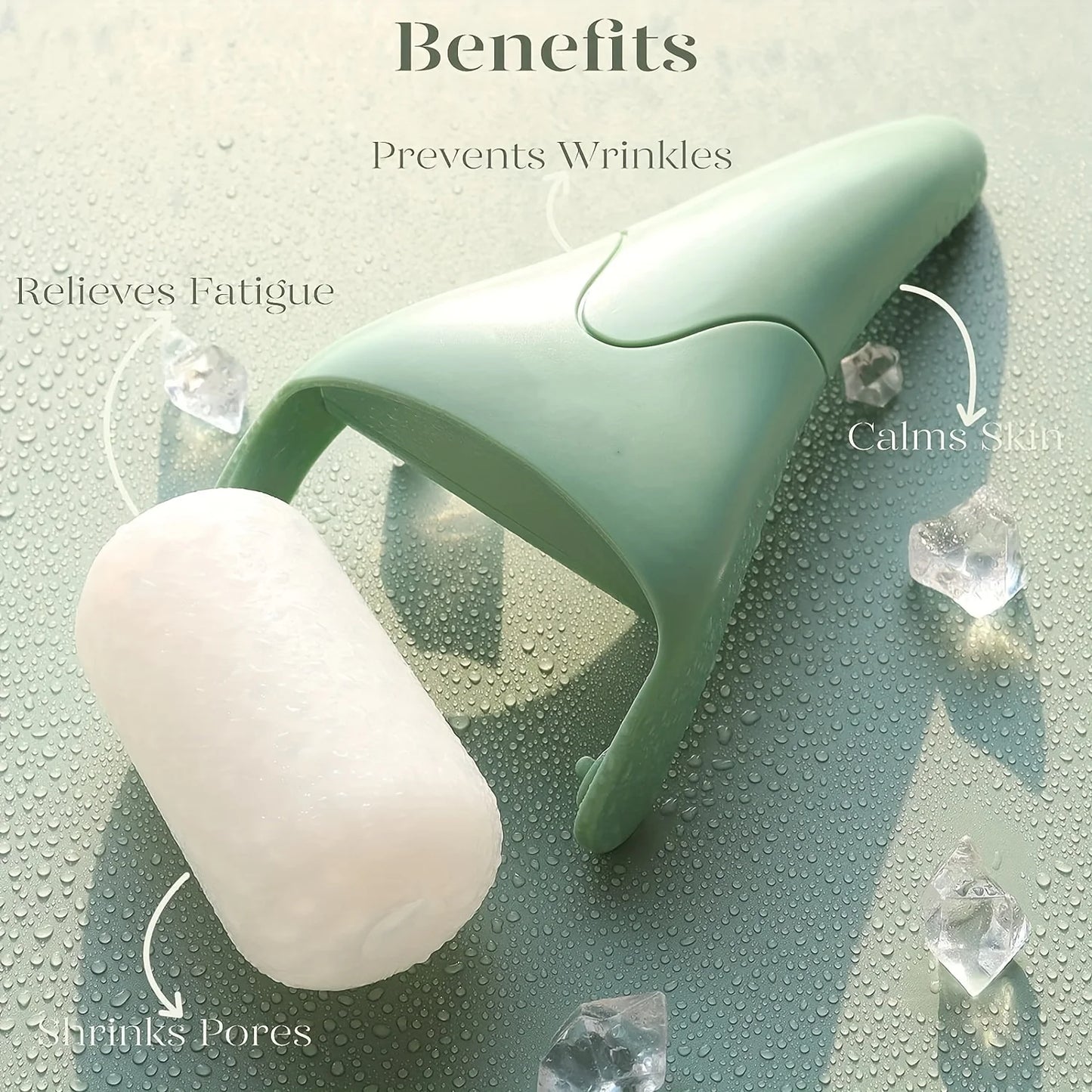 Large Ice Roller/Massager Facial Cooling Beauty Tool,Ice Roller for Face And Eye, Athome Spa,Skincare Routine,Handheld Massager