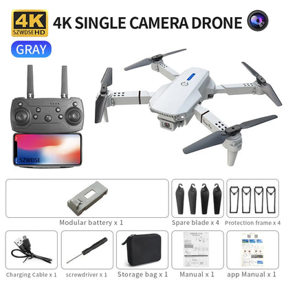 2026 RC Foldable Quadcopter Dron Helicopter Toys Gift E88 Pro WIFI FPV Drone Wide Angle Mini Drone with Height Hold