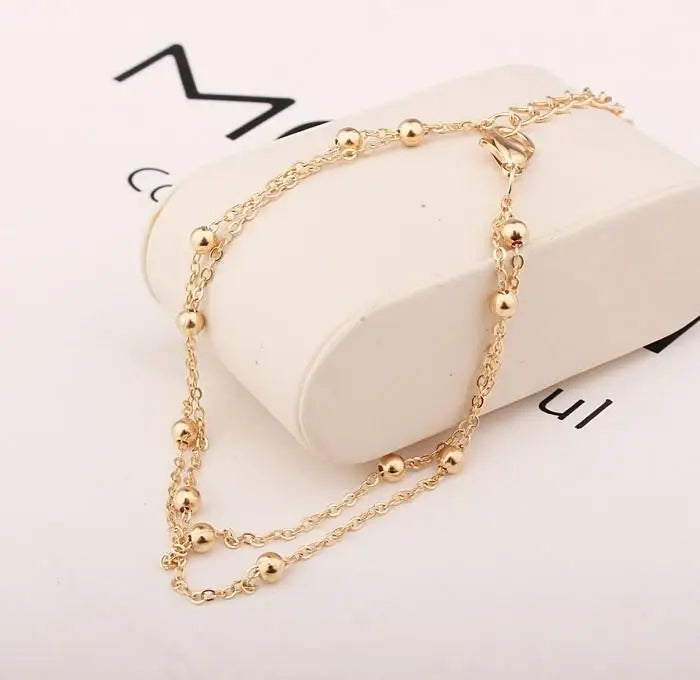 New Personalized Butterfly Pendant Anklet Summer Beach Leg Chain Handcrafted Anklet Gold And Silver Headwear Wholesale And Retai