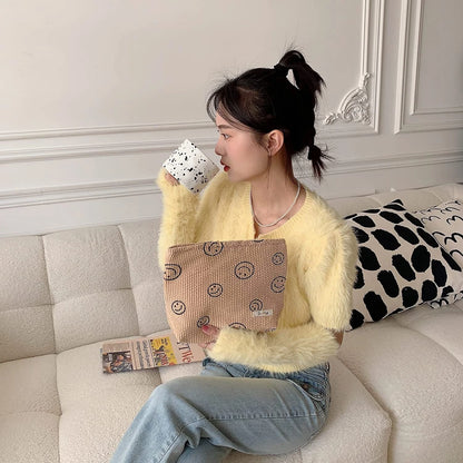 Makeup Bag Travel Toiletry Bag Cute Makeup Brushes Bag Cosmetic Bags for Women Zipper Makeup Bags for Purse