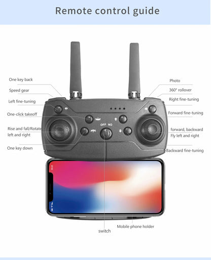 2026 RC Foldable Quadcopter Dron Helicopter Toys Gift E88 Pro WIFI FPV Drone Wide Angle Mini Drone with Height Hold
