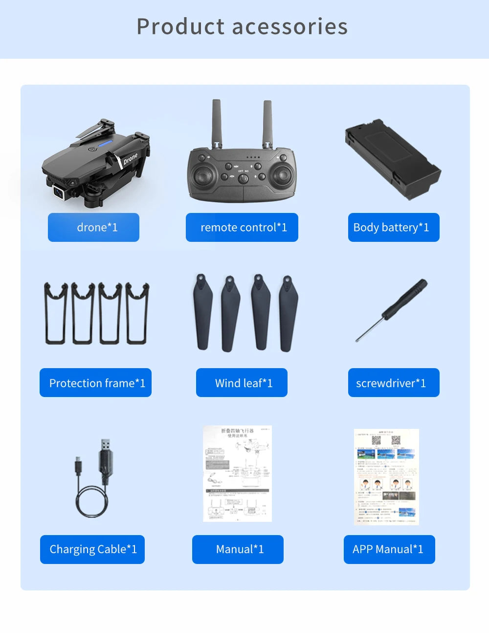 2026 RC Foldable Quadcopter Dron Helicopter Toys Gift E88 Pro WIFI FPV Drone Wide Angle Mini Drone with Height Hold