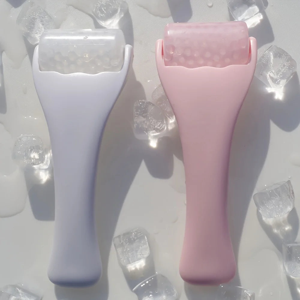 Facial Care Gel Ice Roller Suitable for Face and Body, Cold Compress Warming to Lift Beige Decrease Dark Circles Reusable Clean