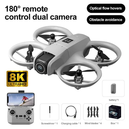 T3/GT3 Dual Camera 68g Mini 6k/8k Drone Obstacle Avoidance FPV With LED Light GT3 Optical Flow Electric Camera 360 Flip Drone