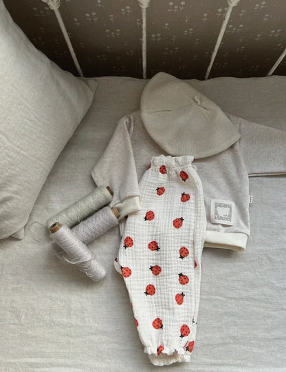 Organic Cotton Baby Pants Newborn Toddlers Autumn Spring Summer Winter Cute Print Soft Muslin Clothes Pants Pantalons Capris