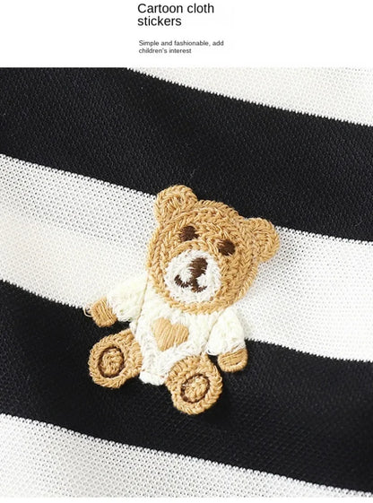 Summer Children Sets Boys Girls Short-sleeved Striped T-shirt +Shorts Set Babies Fashion Round Neck Tracksuits Kids Suits