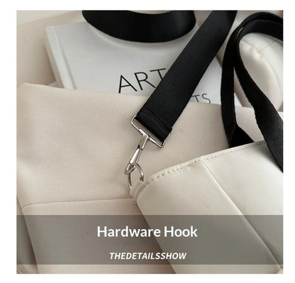 Homefish 2024 New Casual Tote Large Capacity ShoulderBag Nylon Waterproof Handbag Simple Fashion Messenger Bags for Schoolgirl