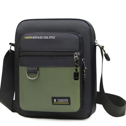 Durable Men's Crossbody Bag, Water Resistant Nylon Shoulder Purse with Multi-pocket Design for Daily Commute & Travel