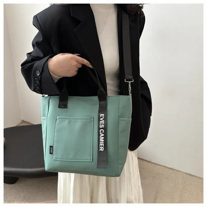 Homefish 2024 New Casual Tote Large Capacity ShoulderBag Nylon Waterproof Handbag Simple Fashion Messenger Bags for Schoolgirl