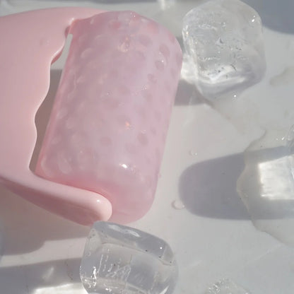 Facial Care Gel Ice Roller Suitable for Face and Body, Cold Compress Warming to Lift Beige Decrease Dark Circles Reusable Clean