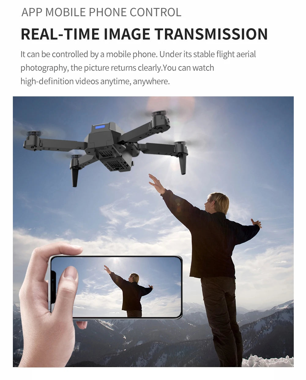 2026 RC Foldable Quadcopter Dron Helicopter Toys Gift E88 Pro WIFI FPV Drone Wide Angle Mini Drone with Height Hold