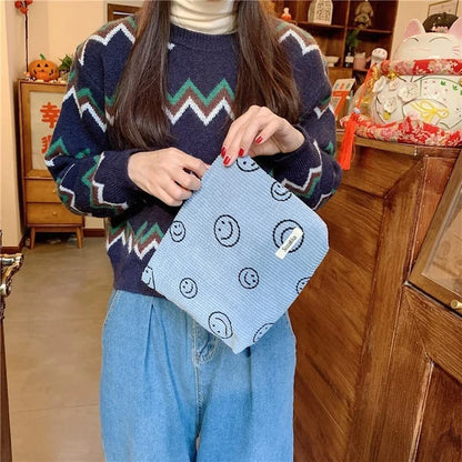 Makeup Bag Travel Toiletry Bag Cute Makeup Brushes Bag Cosmetic Bags for Women Zipper Makeup Bags for Purse