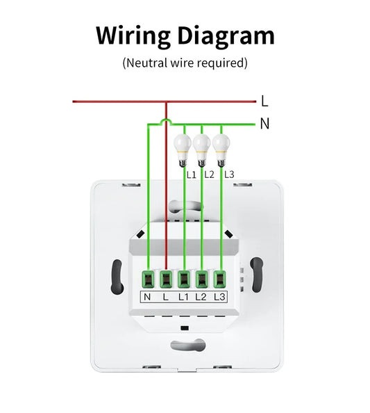 Smart Home  Homekit Smart WiFi Push Button Wall Switches 1/2/3Gang LED Room Lights for iphones Works with Siri Voice