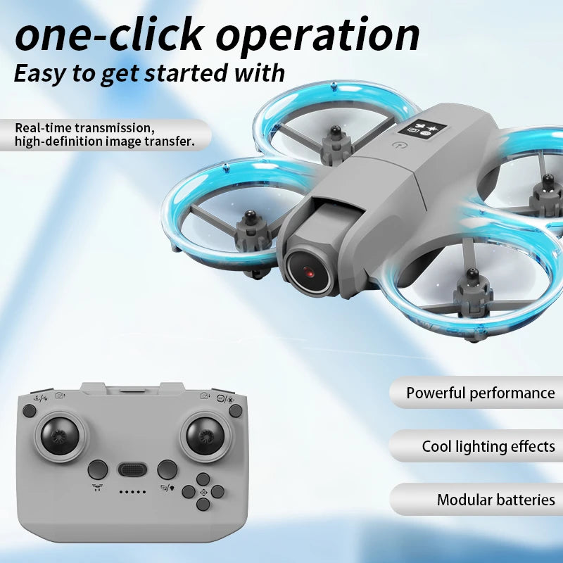 New Hot Mini Drone WIFI FPV Hover Professional 4K Camera Pocket Coloful Lights Dron Rc Plane Foldable Quadcopter RC Toys Gifts
