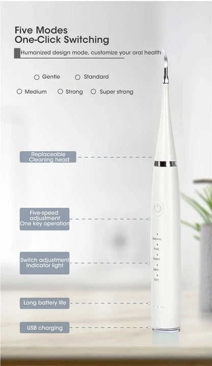 3 IN 1 Toothbrush Sonic Dental Teeth Whitening Kit Tooth Whitener Calculus Tartar Remover Tools Cleaner Stain Oral Care