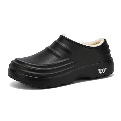 Waterproof Cotton Chef Shoes For Men Anti-Slip Work Footwear Warm Comfortable Kitchen Specialized Shoes With EVA Outsole