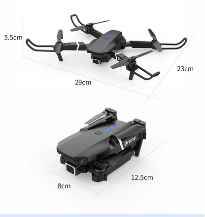 2026 RC Foldable Quadcopter Dron Helicopter Toys Gift E88 Pro WIFI FPV Drone Wide Angle Mini Drone with Height Hold