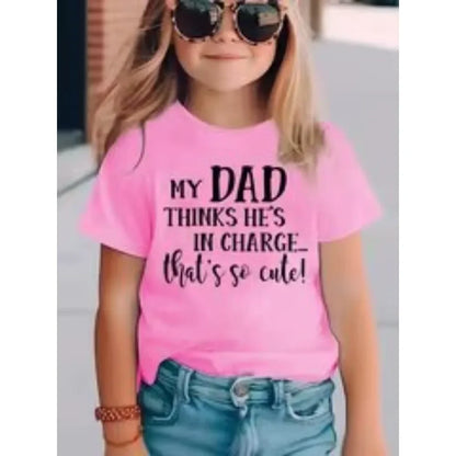 Summer Funny Letter Cute Printer Children's T-shirt Casual Fashion Kids Short Sleeve Tees Trendy Soft Boys Girls Clothes