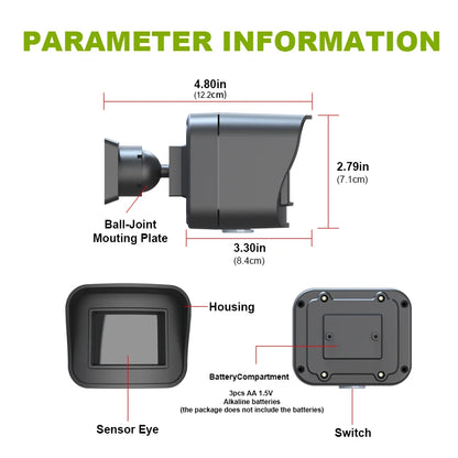 Smart Outdoor Home Security - Weather Resistant WiFi Motion Sensor&Detector - Remote APP Notifications - Compatible With Alexa
