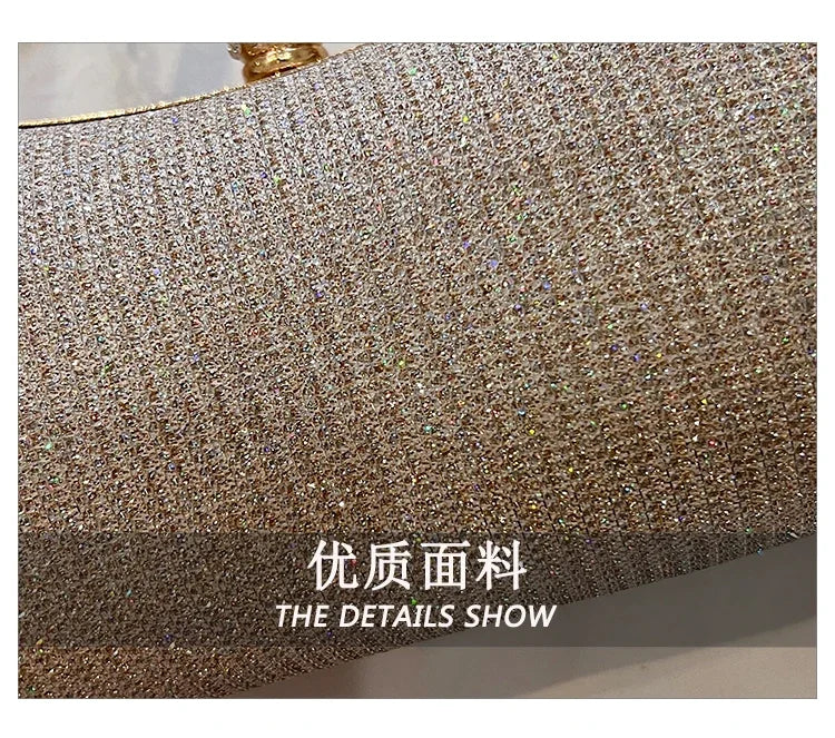 Chain Evening Bag Dinner Shoulder Bag for Women Handbag - Fashion Crossbody Bags Vintage Underarm Bag Satchel